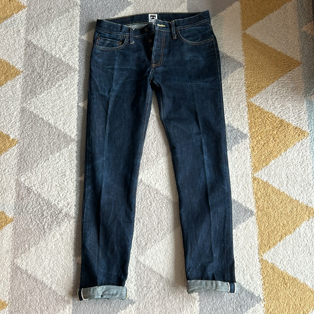NWOT Tellason Slim Straight Selvedge Jeans (31x32)